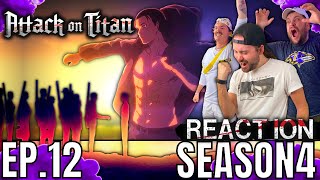 Attack On Titan REACTION  4x12  quotGUIDEquot [upl. by Auof]