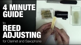 Saxophone lessons  4 minute guide to Reed Adjusting  for saxophone and clarinet [upl. by Zurc]