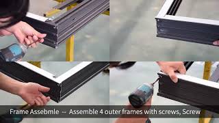 Aluminium sliding door assembly instruction [upl. by Corsetti]