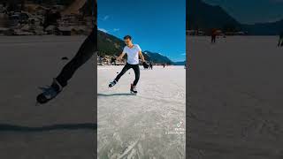 Lake skating is the best skating 💯⛸️🙌🏼 freestyleskating iceskating icefreestyle figureskating [upl. by Minette416]