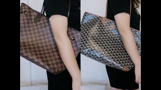 Goyard Artois MM Review and Comparison with LV Neverfull MM [upl. by Rehttam953]