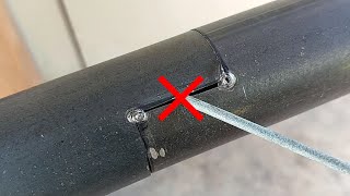 Tricks for the strongest connections on thin pipes that welders rarely discuss  pipe cutting tricks [upl. by June]