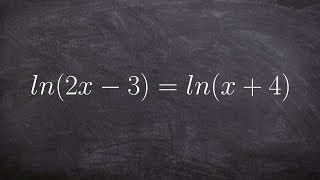 Solving logarithmic equations [upl. by Squier]