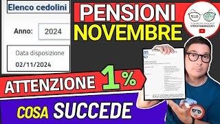 PENSIONI NOVEMBRE ⚠️ CEDOLINO NOVITà e AUMENTI 1 PROBLEMA IMPORTI ISTAT con DETTAGLIO INPS QUANDO [upl. by Thurnau101]