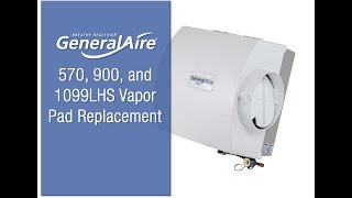 GeneralAire® 570 900 amp 1099LHS Humidifier Vapor Pad® Replacement [upl. by Tnilf]