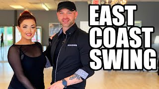 East Coast Swing Basic Steps  Beginner east coast swing [upl. by Ihana]