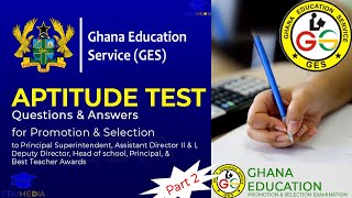 GES Aptitude Test for Promotion Exam  ep 2  GESEXAM2023 edumedia [upl. by Notnats]