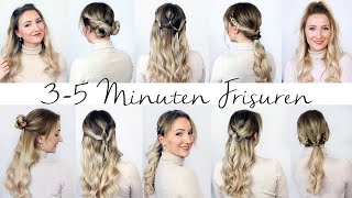 3 MINUTEN FRISUREN  unkompliziert und schnell 10 Frisuren für den Alltag  TheBeauty2go [upl. by Sonahpets]