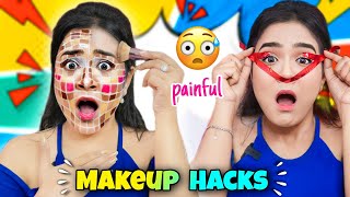 Testing Out Viral MAKEUP Hacks 😰 Shocking Results 😱 Nilanjana Dhar [upl. by Hillary]