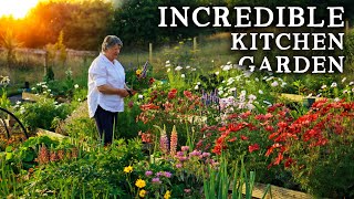 Breathtaking Raised Bed Garden FULL of Veg amp Flowers Only 6 Months Old [upl. by Richmal]