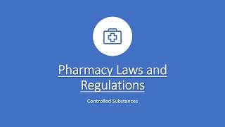 Pharmacy Laws and Regulations Controlled Substance Documentation [upl. by Orfurd566]