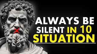 Always Be Silent In 10 SituationMarcus Aurelius Stoicism [upl. by Decrem900]