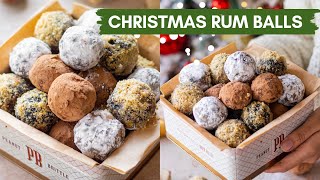 EASY RUM BALLS RECIPE  NOBAKE QUICK EGGLESS CHRISTMAS DESSERTS IDEAS  क्रिसमस रम बॉल्ज़ [upl. by Yelloh]