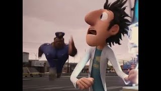 Officer Earl running Sonic mode MEME  Cloudy with a chance of Meatballs 2009 [upl. by Nojad]