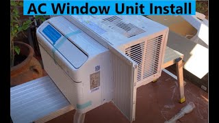 Window AC Unit Install  Midea 12000 BTU MAW12HV1CWT [upl. by Sellma]