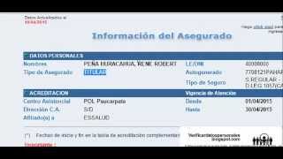 Verificar Datos Personales Essalud Acreditación [upl. by Eednam]