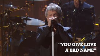 Bon Jovi  You Give Love A Bad Name Live From Rock And Roll Rall Of Fame [upl. by Sukramal]