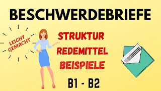 Beschwerdebriefe schreiben B1B2  Einfach und klar erklärt Deutsch lernen [upl. by Emirak]