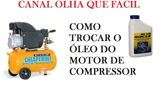 COMO TROCAR O ÓLEO DO COMPRESSOR CHIAPERINI [upl. by Mcloughlin517]