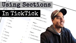 Using Sections in TickTick [upl. by Torrie]