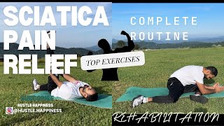 Sciatica Pain Relief Routine  Easy Exercises for Complete Rehabilitation  No Equipment Needed [upl. by Nirag]