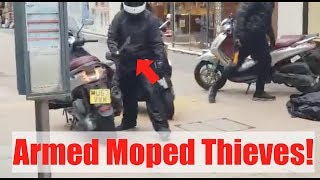 Motorcycle Theft  Moped Thieves Compilation UK 2018 [upl. by Obie]