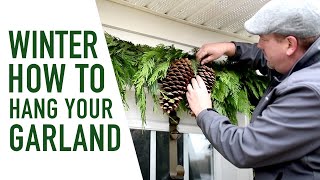 How To Hang Your Garland This Christmas 💚💚  West Coast Gardens [upl. by Llerej]