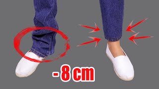 How to hem jeans in 5 minutes while keeping the original hem [upl. by Corty]