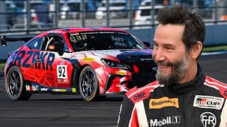 Keanu Reeves Highlights  Indianapolis  Toyota Gazoo Racing North America GR Cup 2024 [upl. by Bolte]