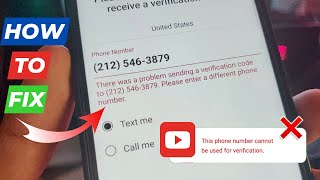 How to fix Youtube Channel  Phone Number Cannot Be Used For Verification [upl. by Ahsinna334]