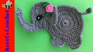 Baby Elephant Crochet Tutorial  Crochet Applique Tutorial [upl. by Foulk]