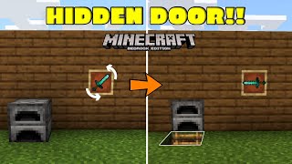 Minecraft Item Frame Secret Door  Bedrock Redstone Tutorial [upl. by Mylander]