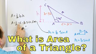 Area of a Triangle in Trigonometry  Formulas Examples amp Proofs  22013 [upl. by Aneerb]