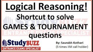 Logical Reasoning Shortcut to solve Games amp Tournament questions in 10 seconds [upl. by Rangel]