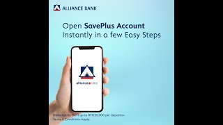 Alliance SavePlus Account Opening via allianceonline Mobile App [upl. by Ahsikam]