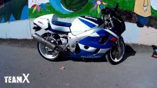 99 Suzuki GSXR 750 SRAD Full Akrapovic Exhaust Sound [upl. by Azrim]