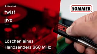 SOMMER Löschen eines Handsenders 868 MHz aus einem twist oder jive DE [upl. by Melamie748]