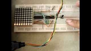 8x8 LED Matrix  74HC595 Shift Registers  Testing Circuit with Manual Control [upl. by Silberman]