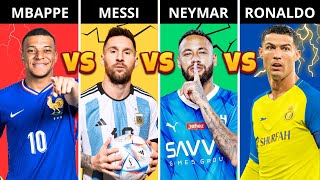 Comparison Ronaldo vs Messi vs Mbappé vs Neymar [upl. by Khalsa]