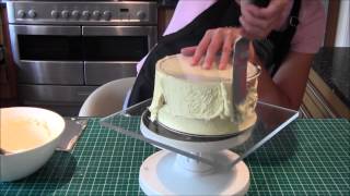 How to ganache a cake using the upside down method by Lets Eat Cake [upl. by Kcaz200]