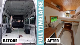 Minibus Campervan Conversion  FULL TIMELAPSE in 10 Minutes  DIY Van Self Build [upl. by Kotick23]