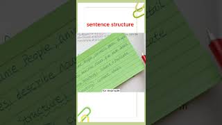 Example of Simple Sentence StructureEnglish Grammar for Beginners [upl. by Anilok]