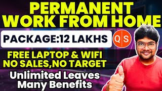 Permanent Work from home job  Package 12 LPA  Free Laptop amp Many Benefits Jobs 2024 VtheTechee [upl. by Dorie]