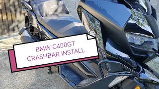 BMW C400GT CRASHBAR install [upl. by Rimahs]