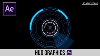 After Effects Tutorial Intro to HUD Motion Graphics [upl. by Nooj]