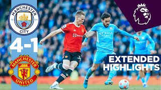 DE BRUYNE AND MAHREZ TURN MANCHESTER BLUE  MAN CITY 41 MAN UTD  EXTENDED HIGHLIGHTS [upl. by Maure]