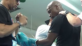 FINAL WORKOUT OF FLOYD MAYWEATHERS CAREER BEHINDTHESCENES EXCLUSIVE 3 DAYS BEFORE MCGREGOR CLASH [upl. by Marline]