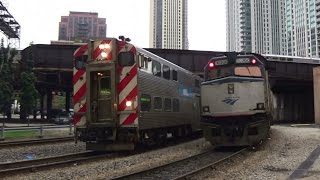 Incredible Metra evening rush hour action at Canal Street [upl. by Weidner]