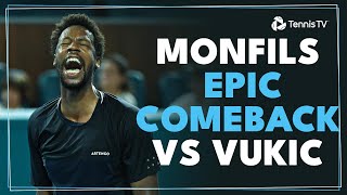 Gael Monfils EPIC Comeback Win vs Vukic  Rolex Monte Carlo Masters 2024 Highlights [upl. by Annaet]