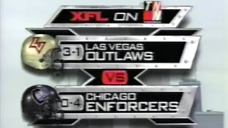 XFL 2001  Week 5 Game 3  Las Vegas Outlaws at Chicago Enforcers [upl. by Eillime]